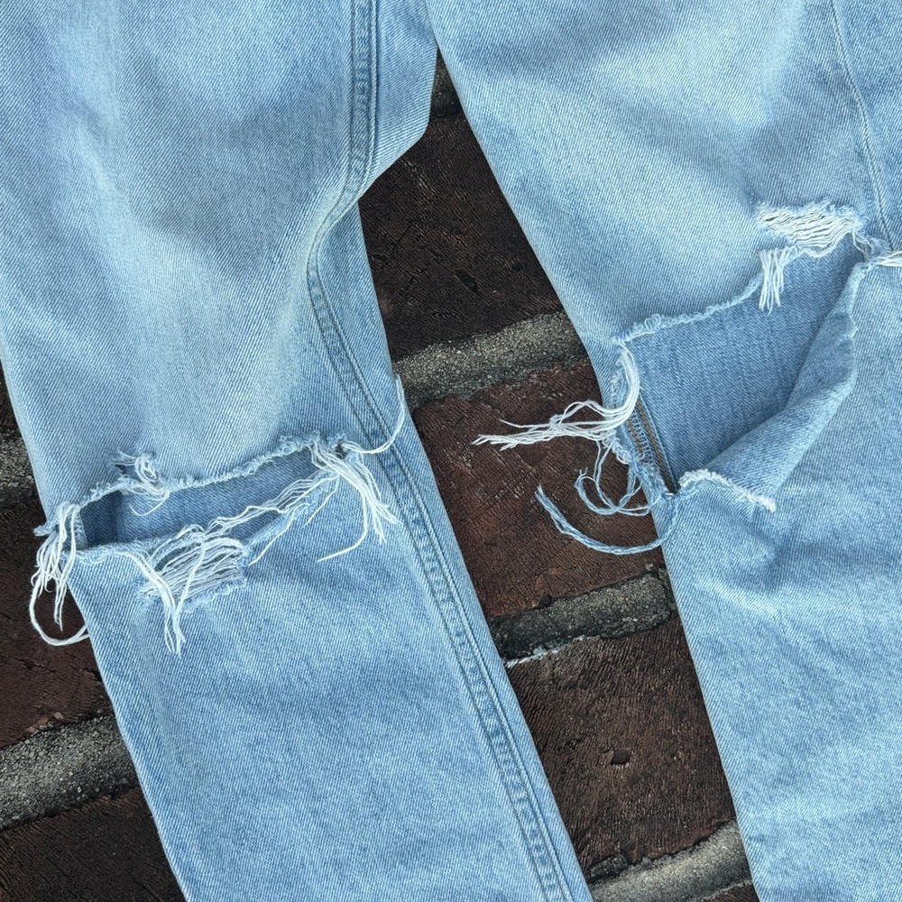 Agolde distressed Straight leg button fly Jeans - Picture 7 of 8